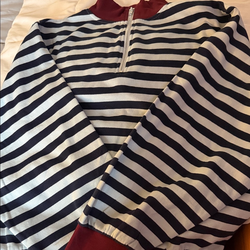 ASOS Striped Navy and White Pullover